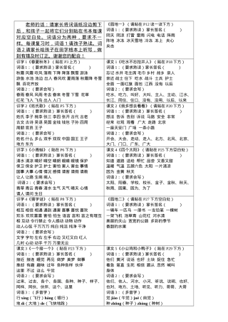 部编版一年级语文下册认读词语+听写词语汇总.doc