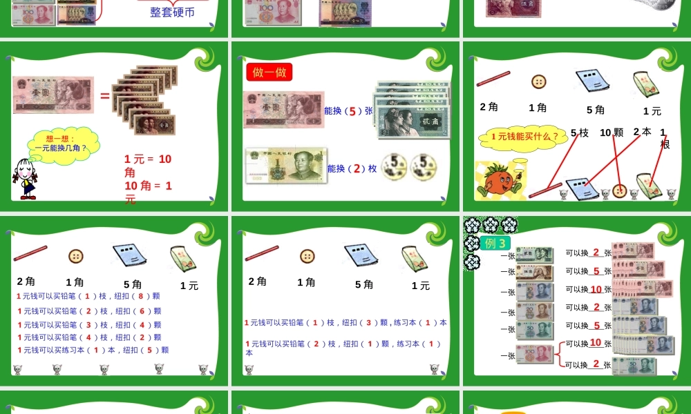 一年级数学认识人民币PPT课件 公开课教学课件.ppt
