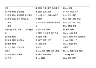 一年级语文下册识字表 可打印 人教版部编版通用.docx