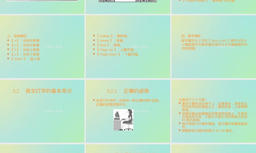 小学信息技术一年级上册键盘操作与指法练习题可打印.ppt