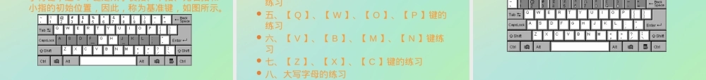 小学信息技术一年级上册键盘操作与指法练习题可打印.ppt