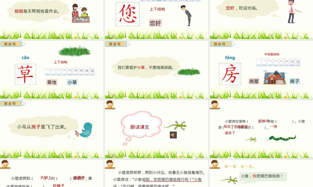 部编版一年级语文下册《小壁虎借尾巴》公开课课件.pptx