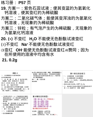 九年级化学下册练习册答案.ppt