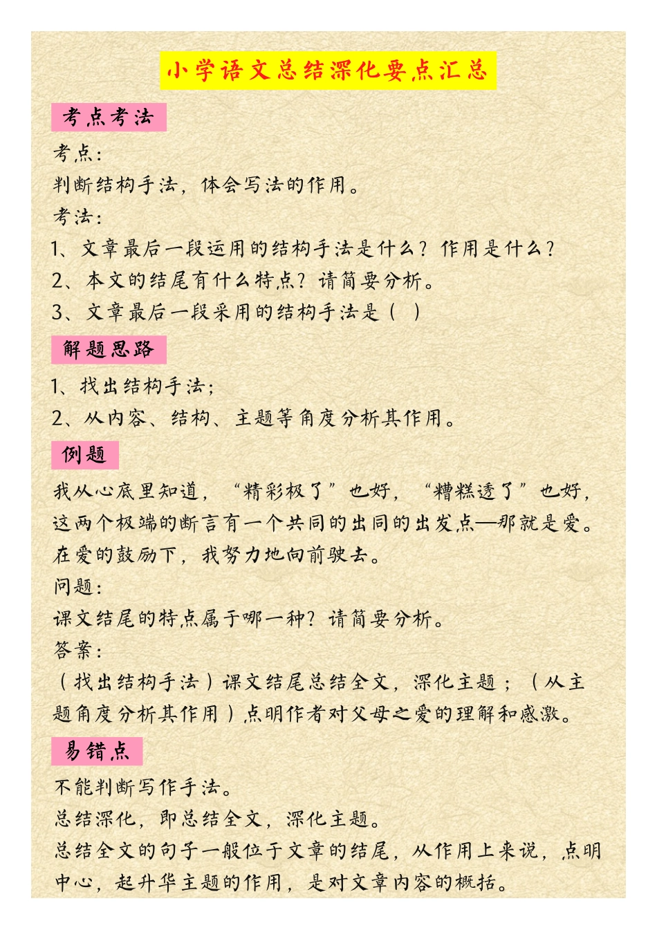 小学语文知识点总结深化要点汇总（可打印）.pdf_第1页