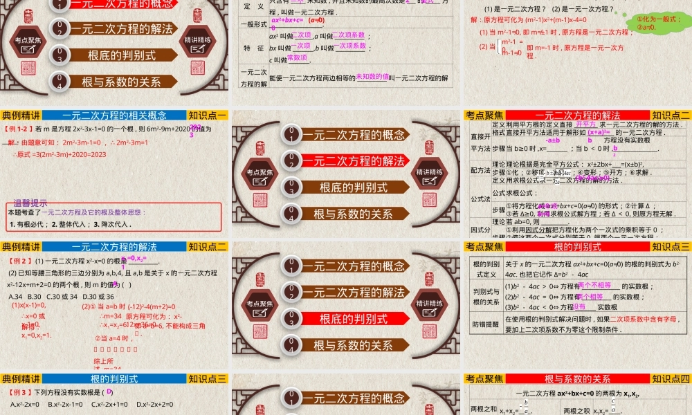 一元二次方程中考数学总复习PPT课件.pptx