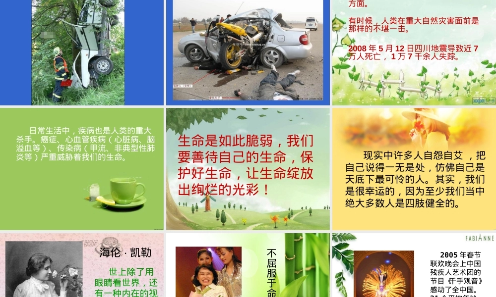 珍爱生命健康成长主题班会PPT课件 副本2.ppt
