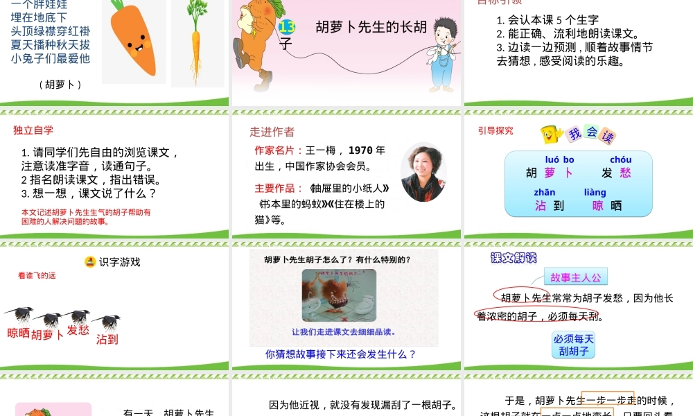胡萝卜先生的长胡子小学语文PPT课件 副本4.ppt