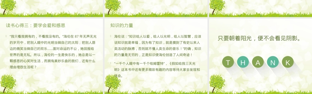 假如给我三天光明读书分享PPT课件.ppt