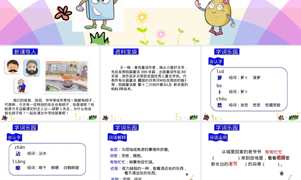胡萝卜先生的长胡子小学语文PPT课件.ppt