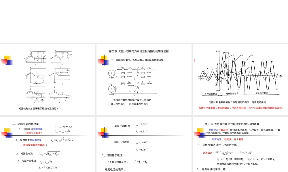 第三章短路电流及其计算PPT课件.ppt