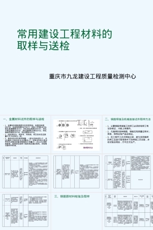 常用建设工程材料取样与送检PPT课件.ppt