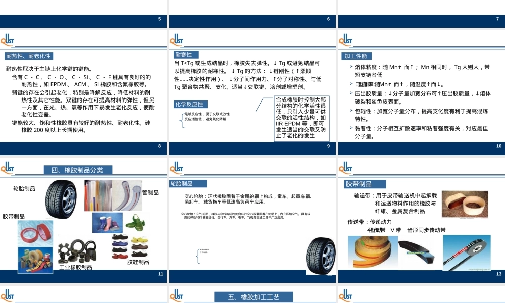 2-1橡胶,橡胶材料特性与应用教学PPT课件.ppt