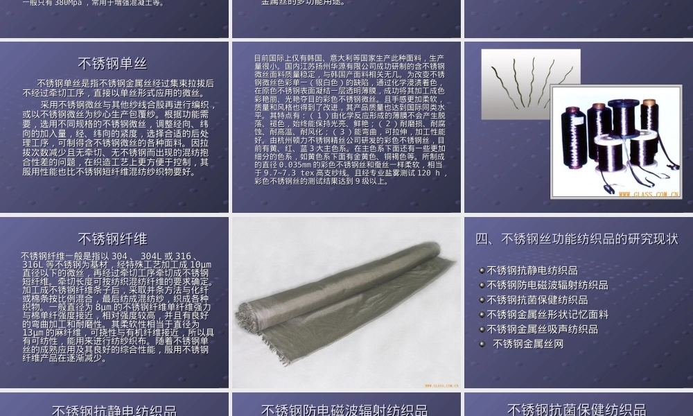 不锈钢纤维,不锈钢纤维材料特性与应用PPT课件.ppt