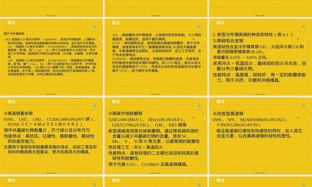 第六章新型模具材料教学PPT课件.pptx