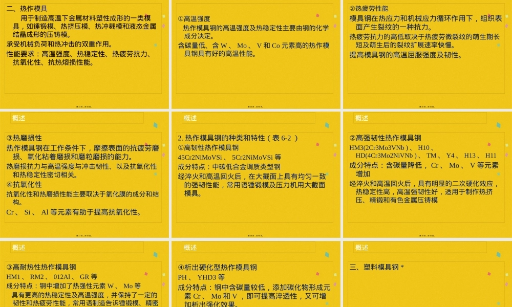 第六章新型模具材料教学PPT课件.pptx