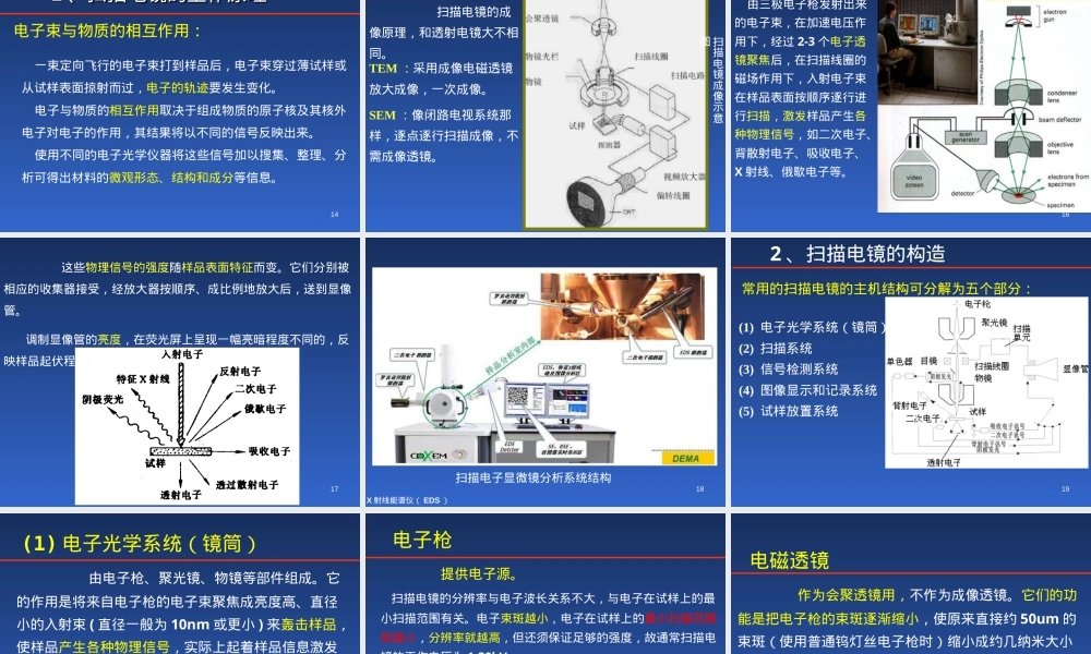 材料测试电子显微分析扫描电镜PPT课件.ppt