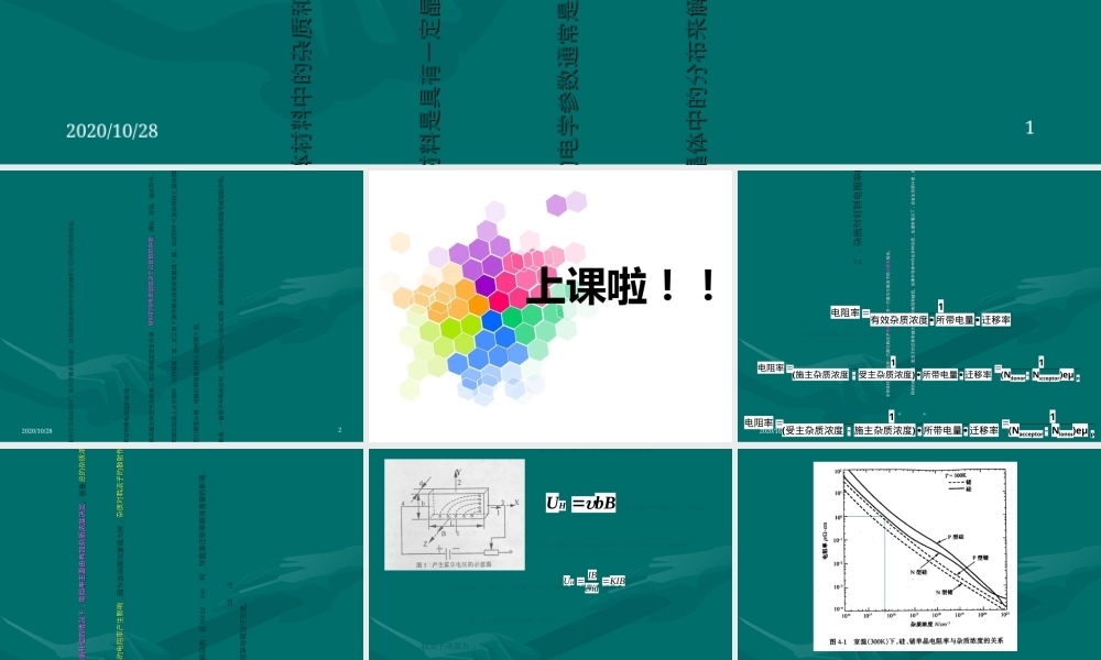 半导体材料硅锗晶体杂质教学PPT课件.ppt