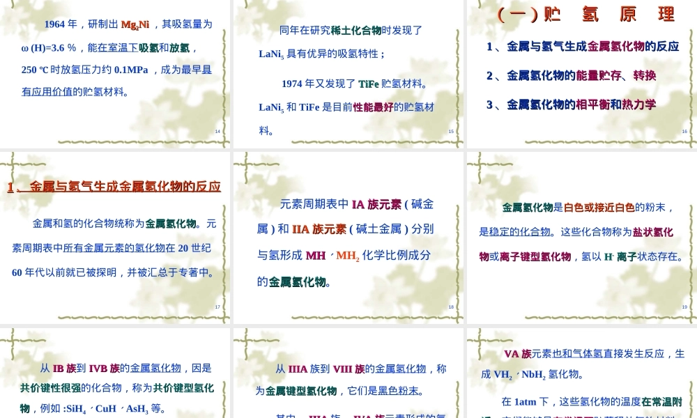 第九章储氢材料教学PPT课件.ppt