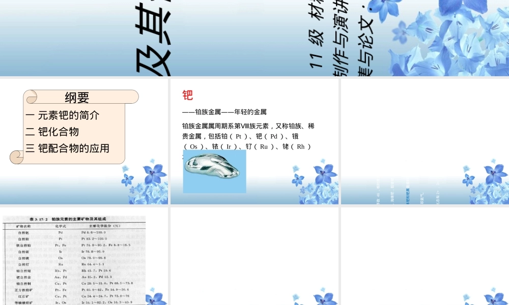 钯及其化合物应用PPT课件.ppt