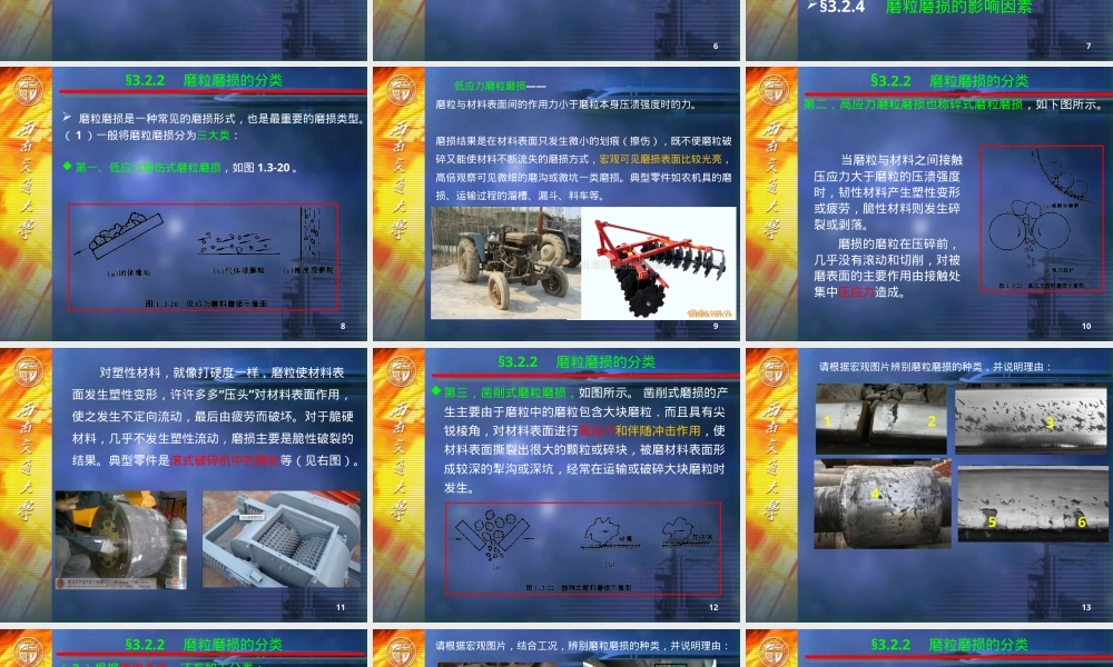 材料磨损与耐磨材料磨粒磨损PPT课件.ppt