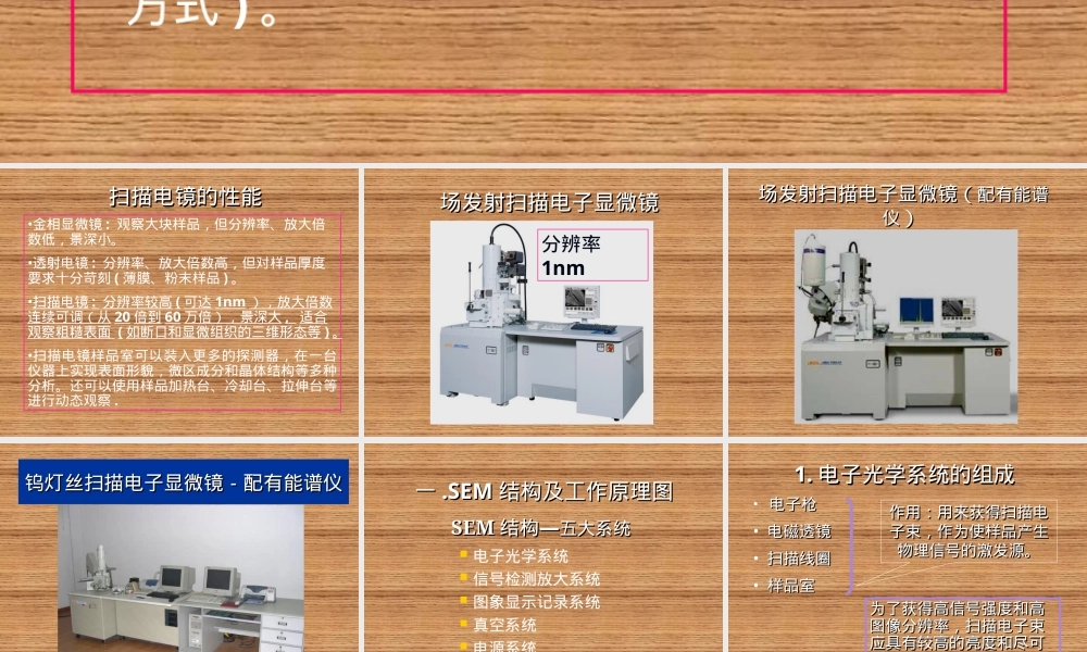 材料现代微观分析技术扫描电子显微镜PPT课件.ppt