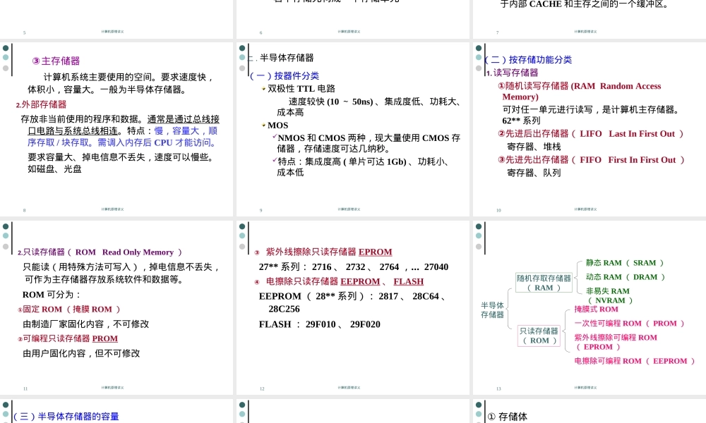 第5章半导体存储器及其接口教学PPT课件.ppt
