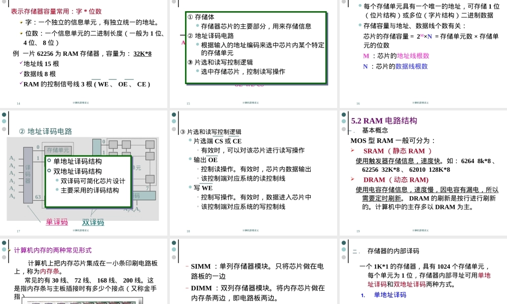 第5章半导体存储器及其接口教学PPT课件.ppt