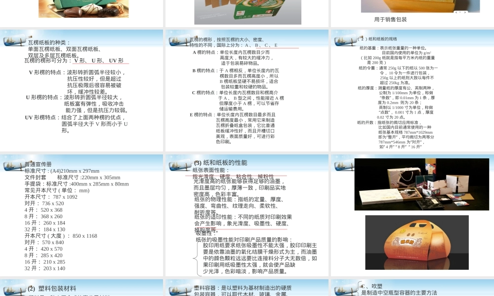包装的材料和印刷工艺PPT课件.ppt