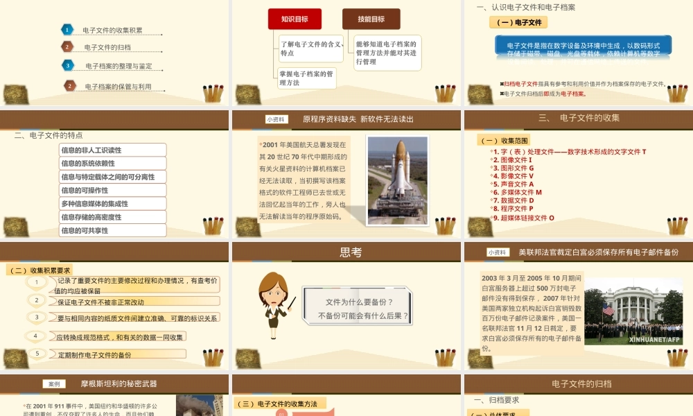 电子档案的管理PPT课件.ppt