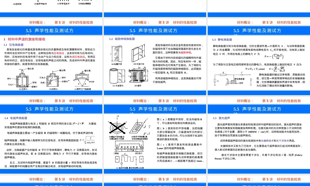 材料的性能检测声学性能测试方法PPT课件.ppt