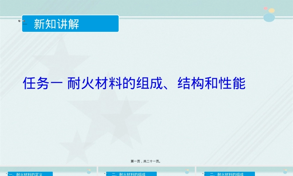 材料工程技术专业第七章耐火材料组成结构性能PPT课件.ppt