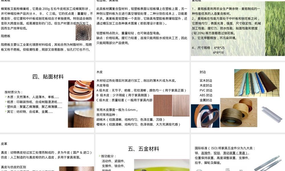 办公家具材料解析,办公家具常用材料PPT课件.ppt