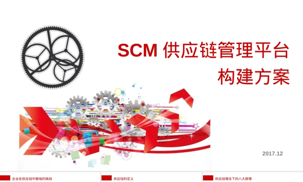SCM供应链管理平台构建方案PPT课件.pptx