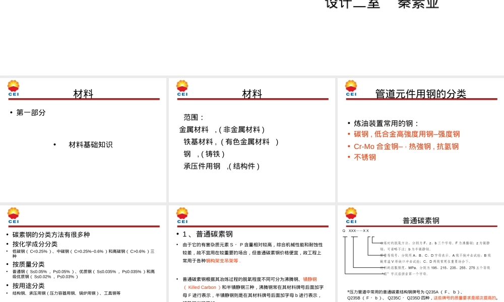 CEI管道材料知识总结,CEI管道材料基础知识PPT课件.ppt