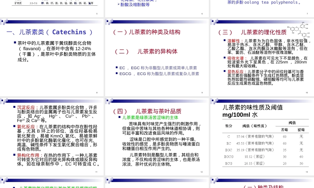 茶叶中的化学成分及其性质PPT课件.ppt