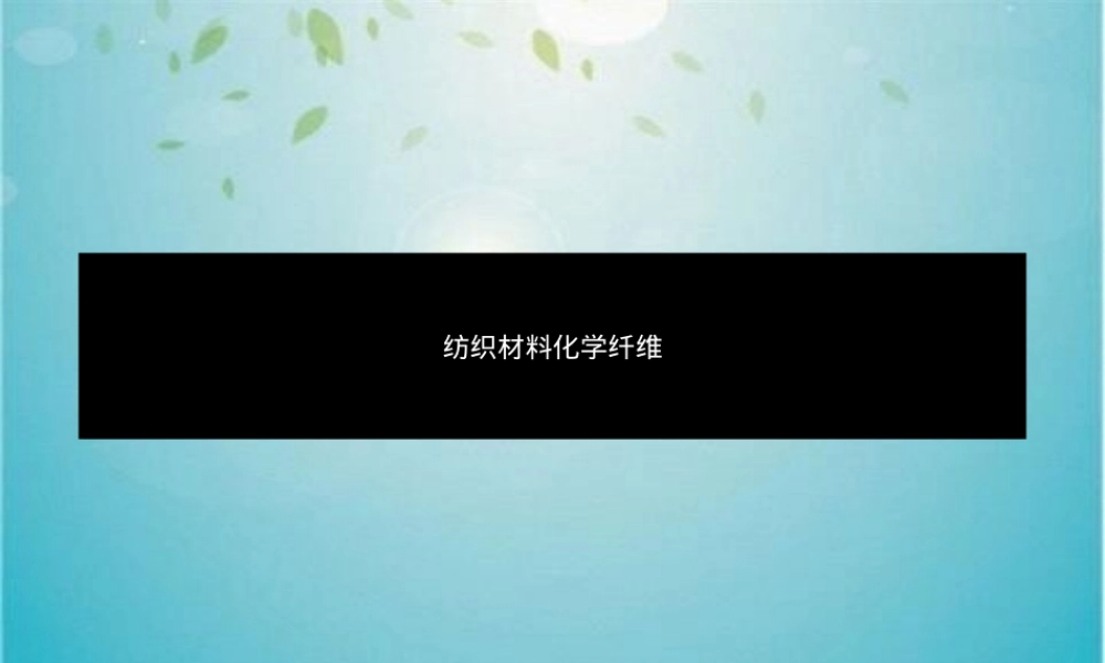 纺织材料化学纤维教学PPT课件.pptx
