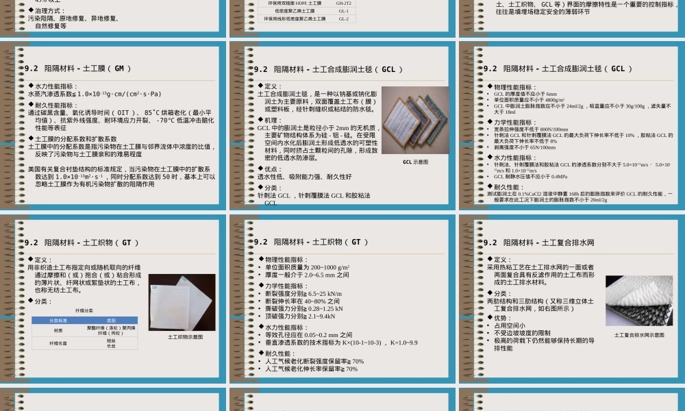 土工合成材料在固体废物填埋场污染阻隔中的应用PPT课件.ppt
