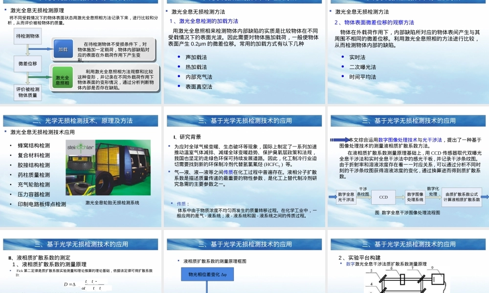 光学无损检测技术及其应用PPT课件.ppt