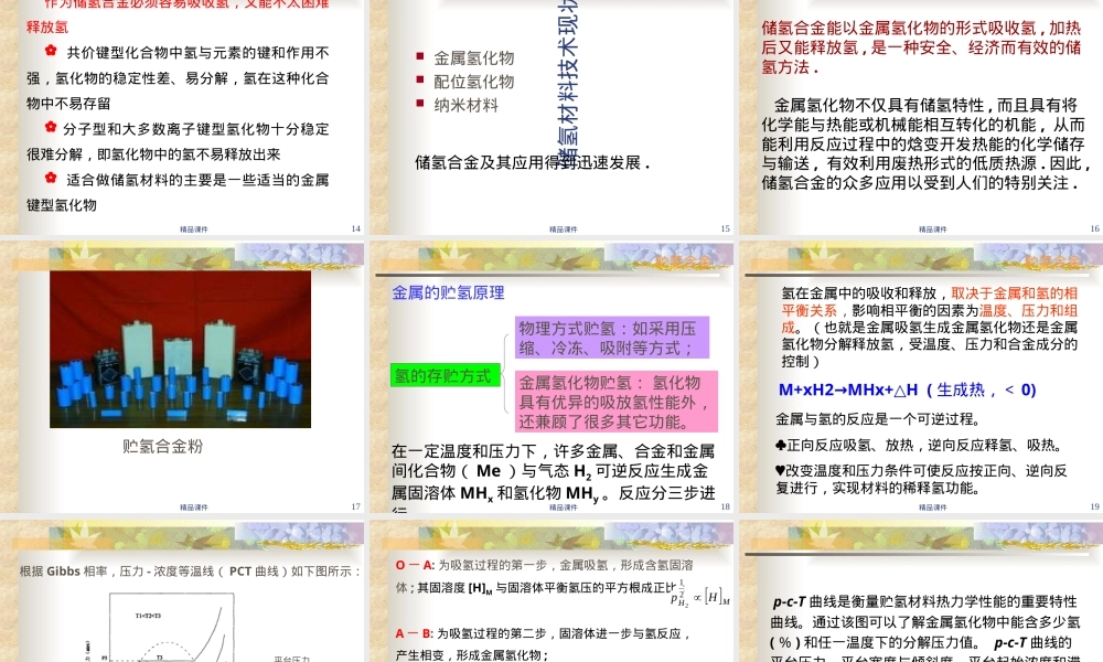 金属材料之储氢材料,储氢材料金属材料PPT课件.ppt