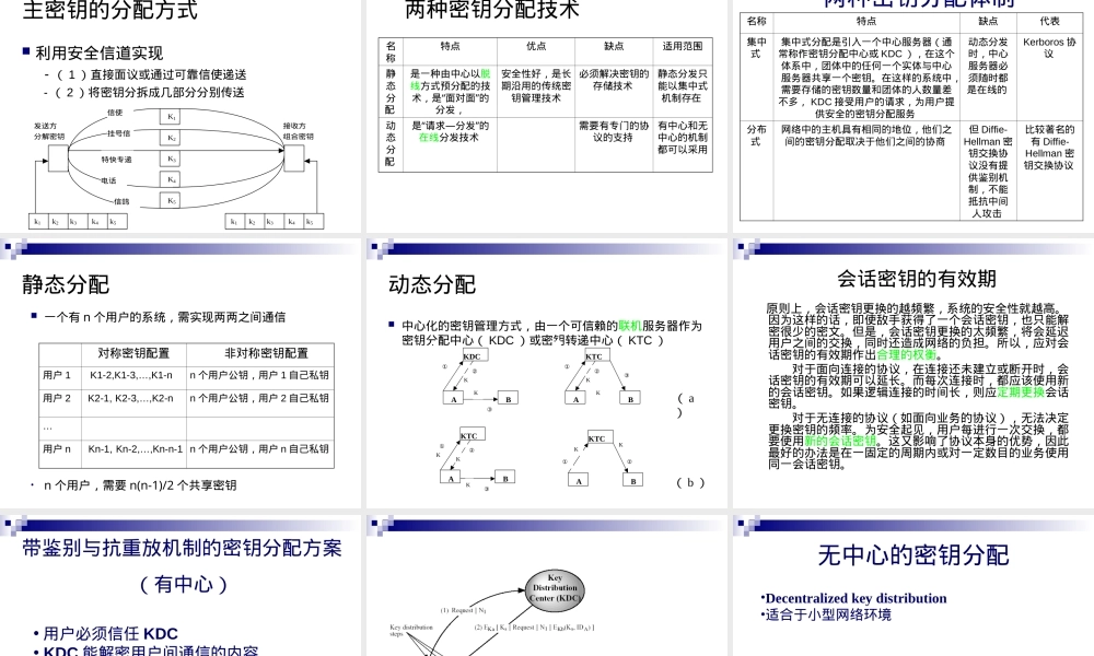 密码学密钥分配和密钥管理PPT课件.ppt