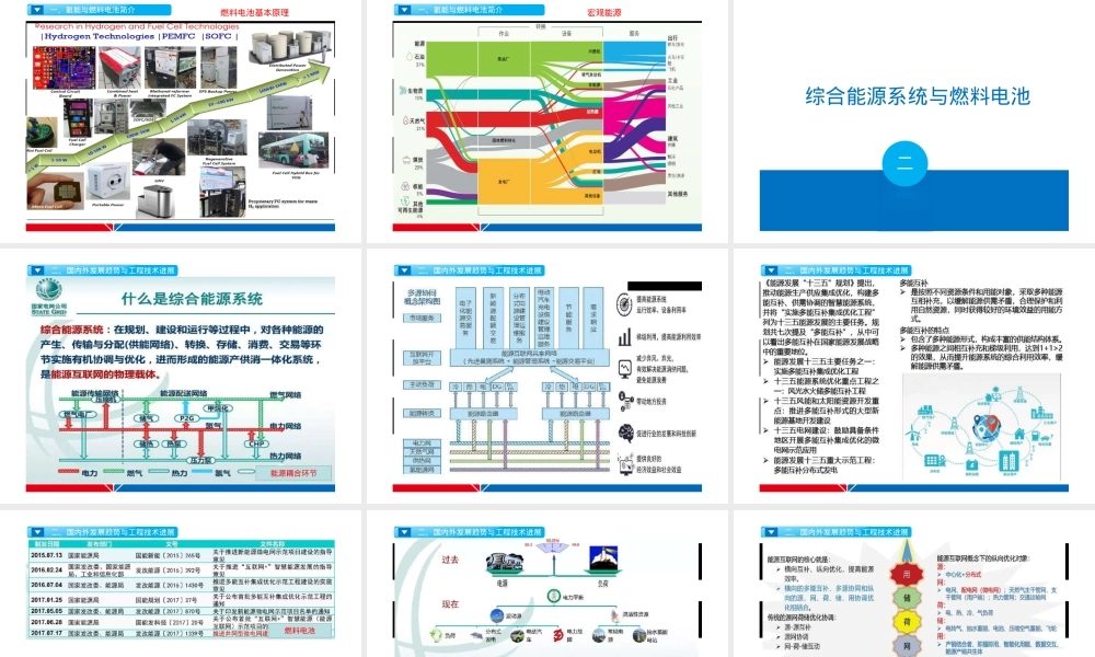 综合能源系统与氢能燃料电池PPT课件.pptx