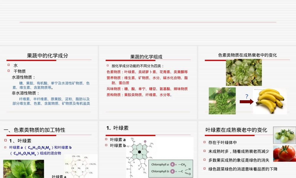 果蔬的化学组成及其特性PPT课件.ppt