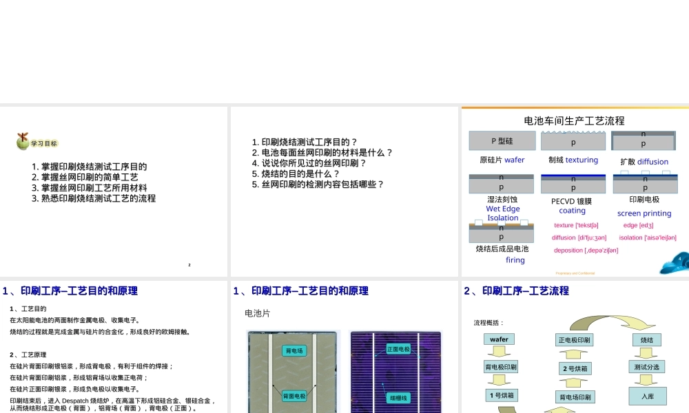 硅材料与太阳能电池丝网印刷教学PPT课件.ppt