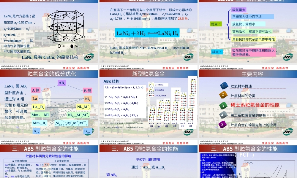 金属贮氢材料及其应用教学PPT课件.ppt