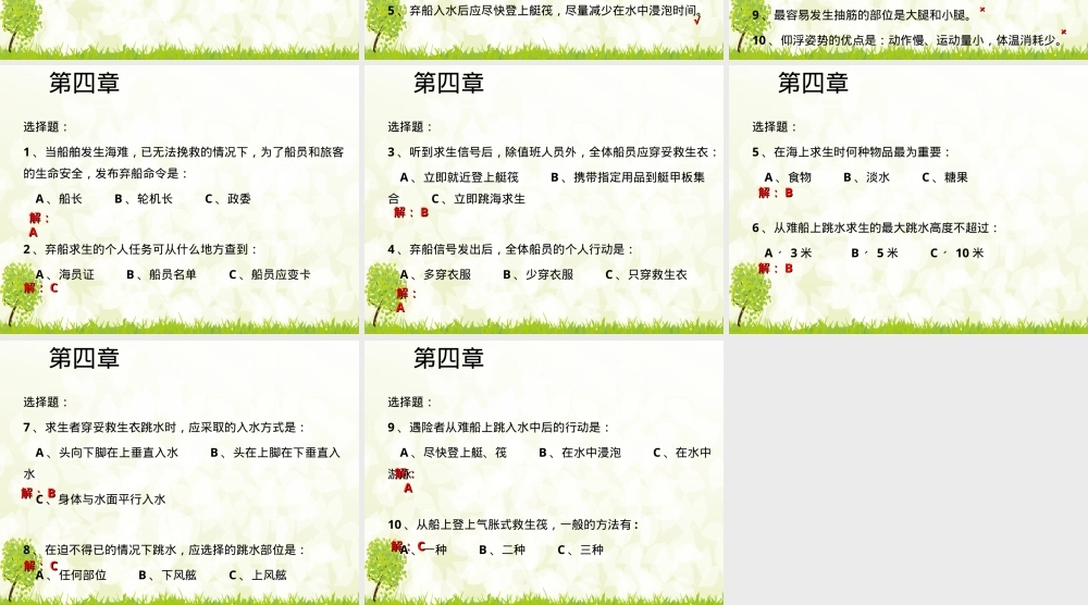 正确操纵和使用救生艇筏及其属具教学PPT课件.ppt
