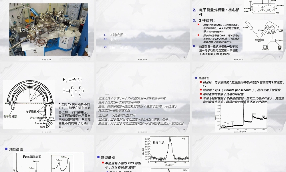 现代材料分析方法X射线光电子能谱PPT课件.ppt