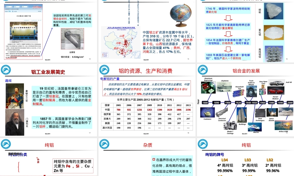 有色金属及合金材料熔炼铸锭教学PPT课件.ppt