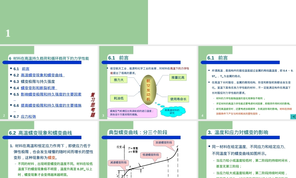 高温材料持久与循环载荷力学性能PPT课件.ppt