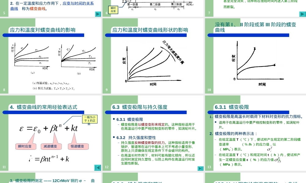 高温材料持久与循环载荷力学性能PPT课件.ppt