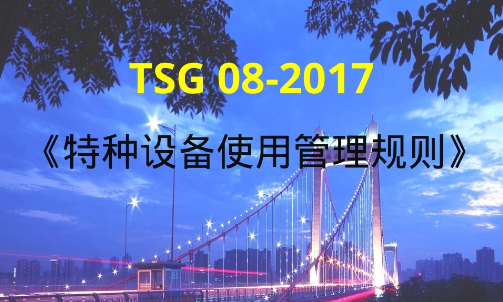 特种设备使用管理规则TSG08-2017PPT课件.pptx